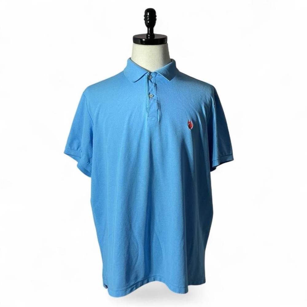 U.S. Polo‎ Preppy Pique Golf Polo Shirt Mens XL Blue Short Sleeve Embroidered